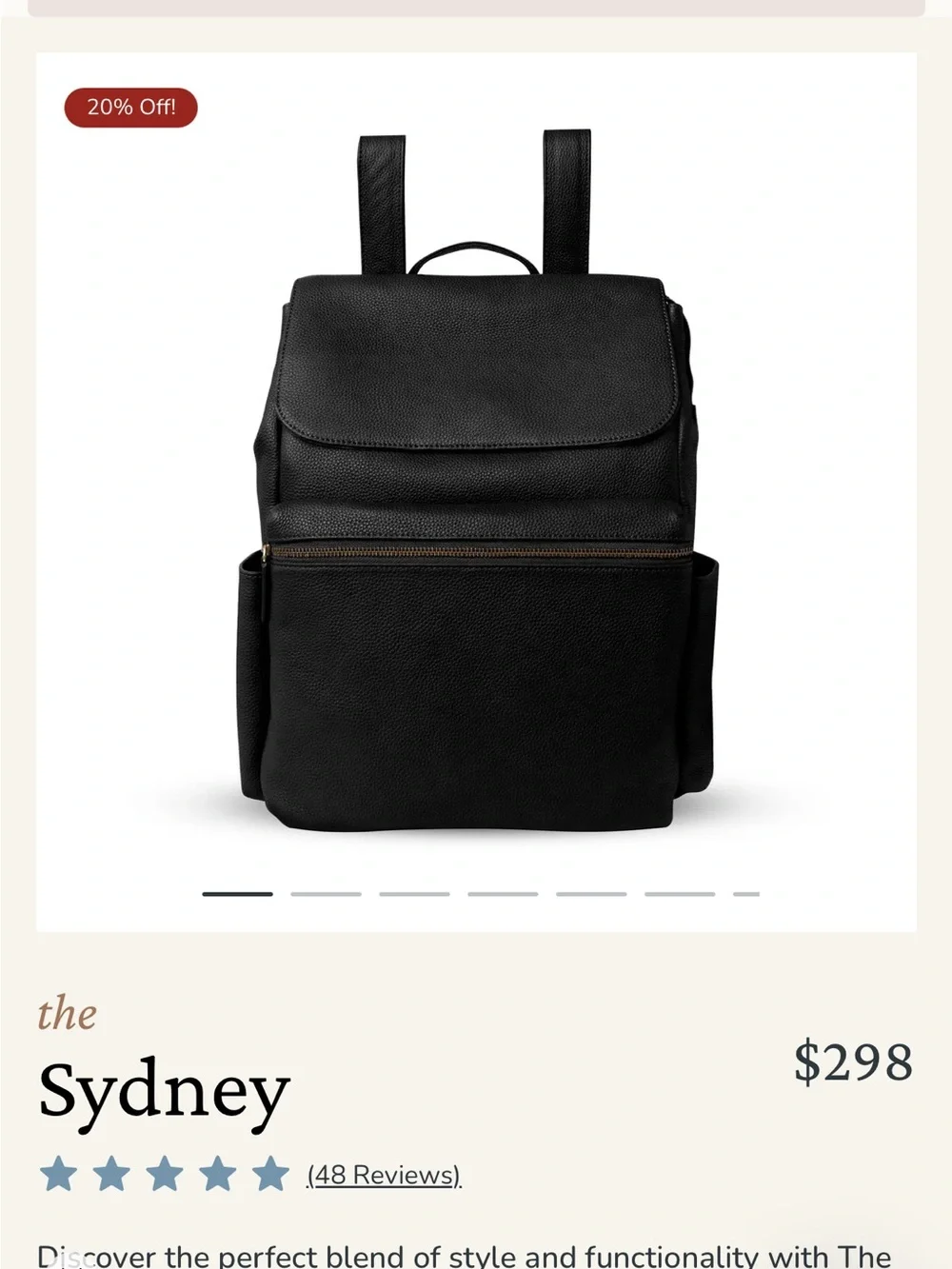 ANDAR The Sydney Leather Backpack - Black
